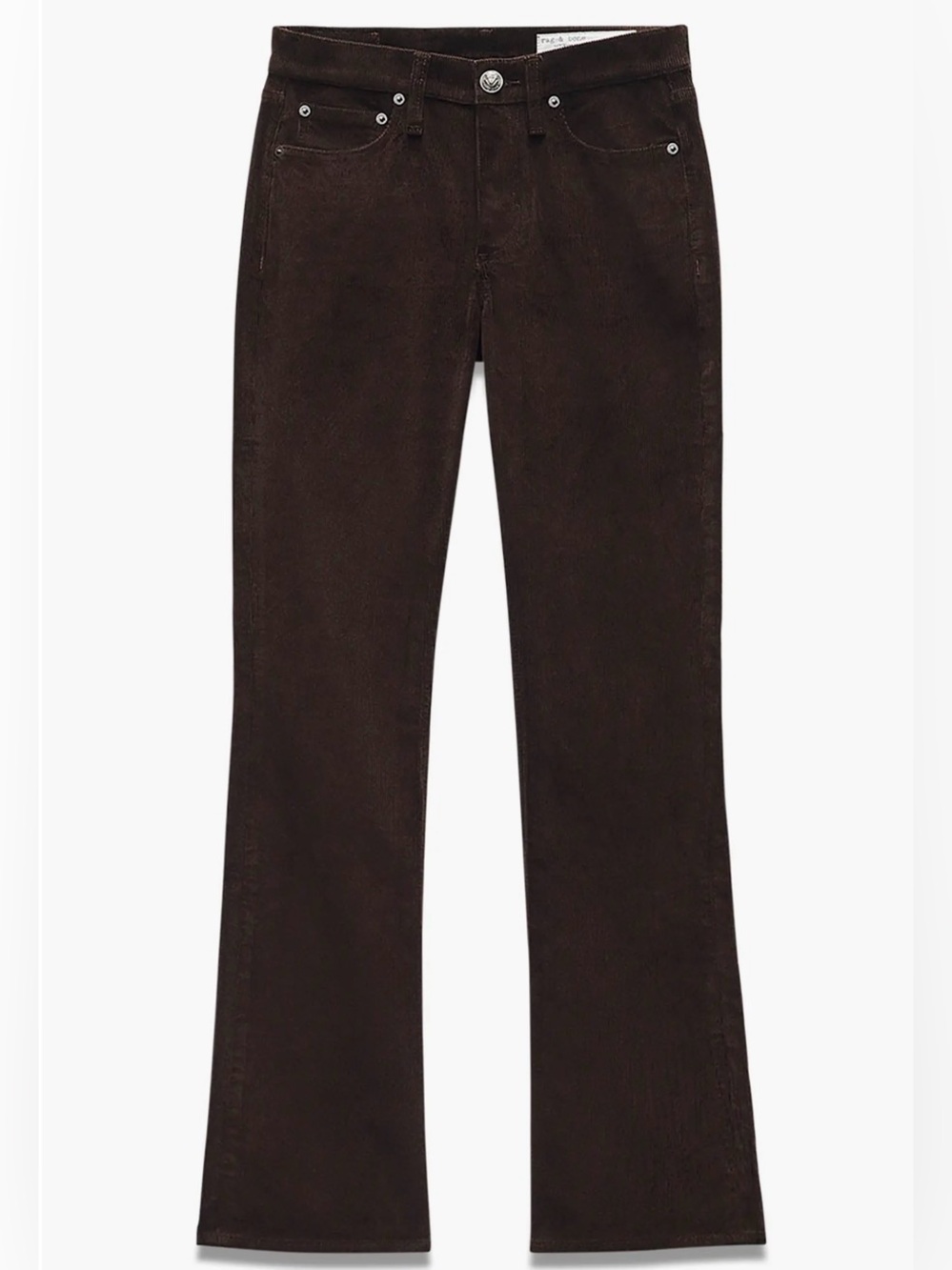 rag & bone Dark Brown Corduroy Pants - Peyton Mid-Rise Full Length Bootcut - Picture 5 of 8